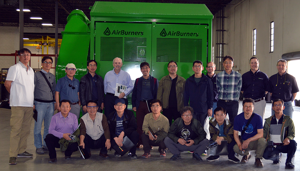 Visiting South Korean Forestry Experts with Air Burners Management Staff